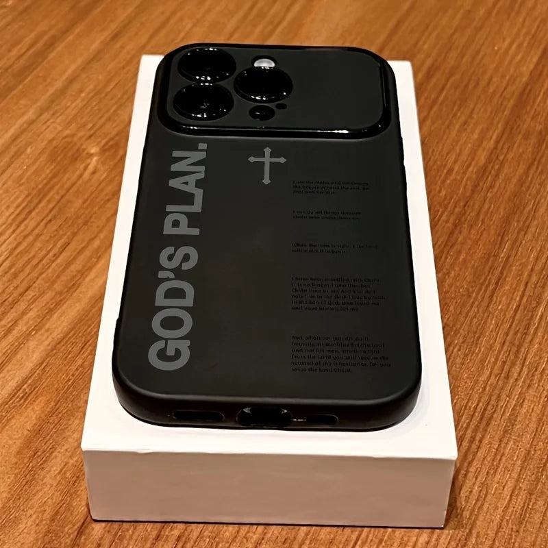 God's Plan Slogan Pattern Phone Case For iPhone 17 16 Pro Max 15 14 13 12 11 XS XR X Air 16 15 Plus Shockproof TPU Bumper Cover